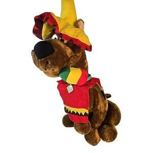 2003 Large Scooby-Doo Mexican Fiesta Sombrero Maraca and Poncho Plush 27"